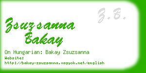 zsuzsanna bakay business card